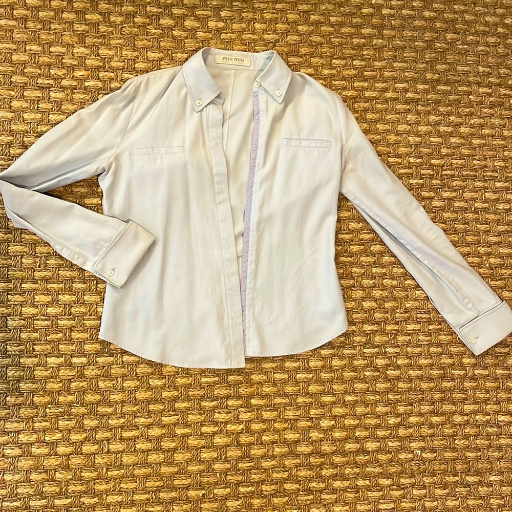Miu Miu light blue cotton shirt